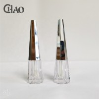 High Grade Luxury Silver Cone Lip Gloss Packaging Tube Clear Container