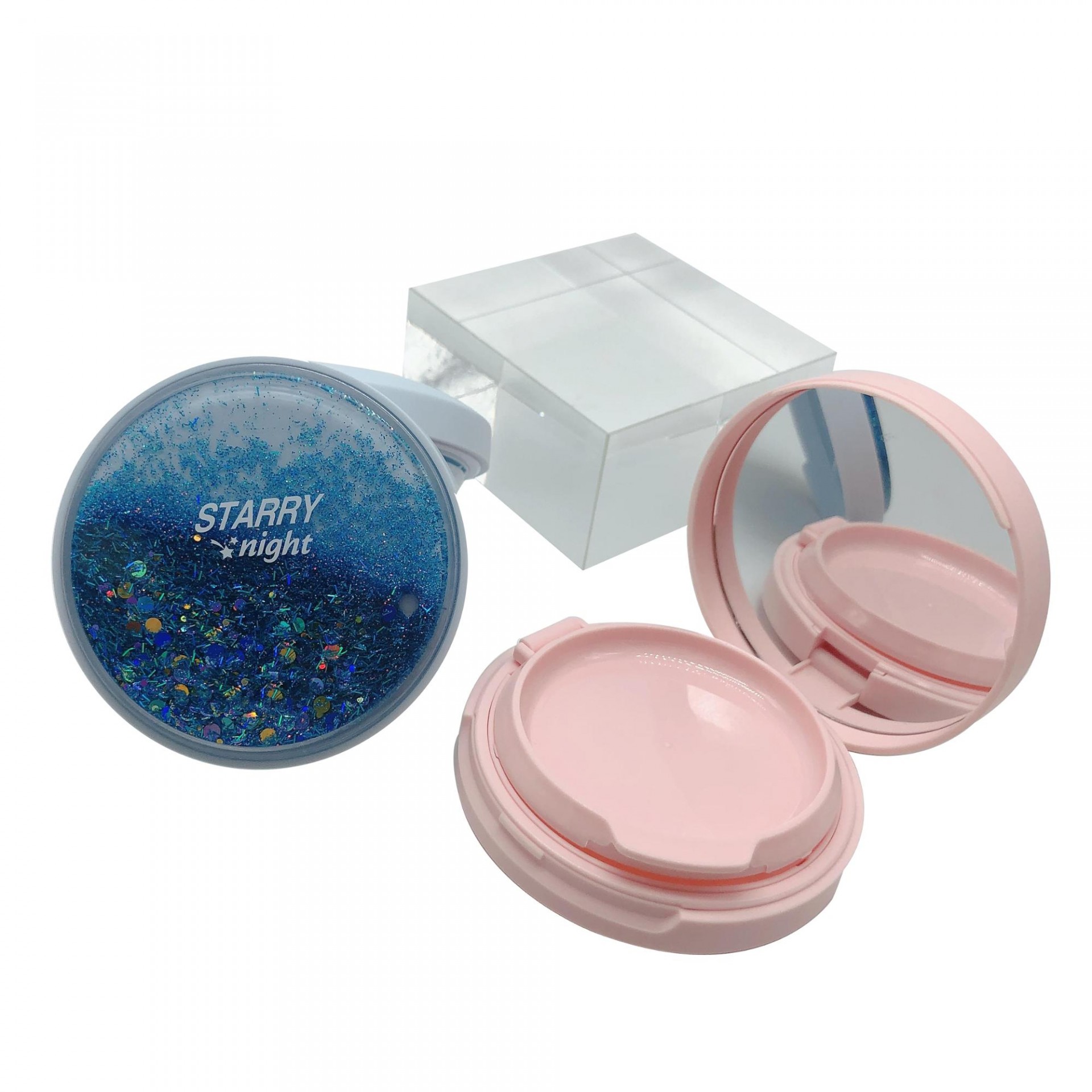 Empty blush compact powder case air cushion one layer